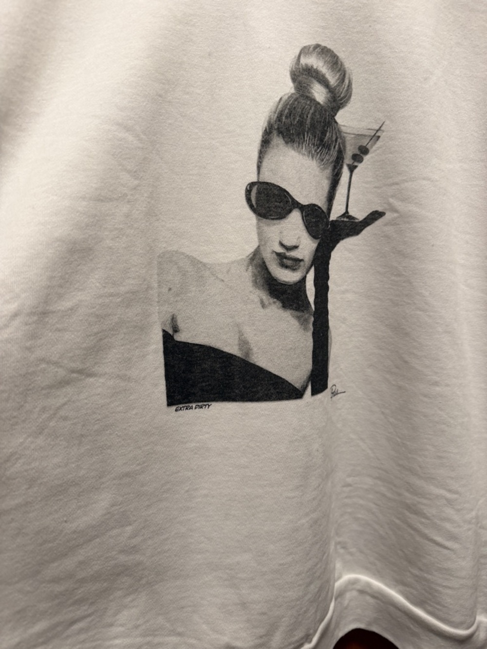 White Graphic Crewneck Sweatshirt - Picture 2 of 6